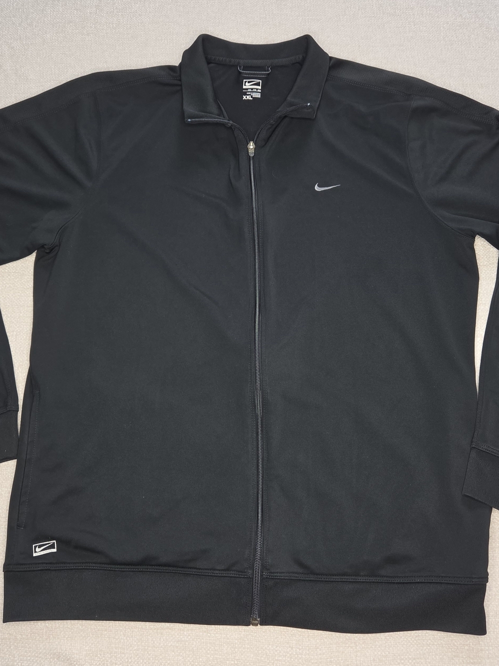 Nike Performance Golf Jacket Mens XXL Black Full Zip Lightweight Swoosh